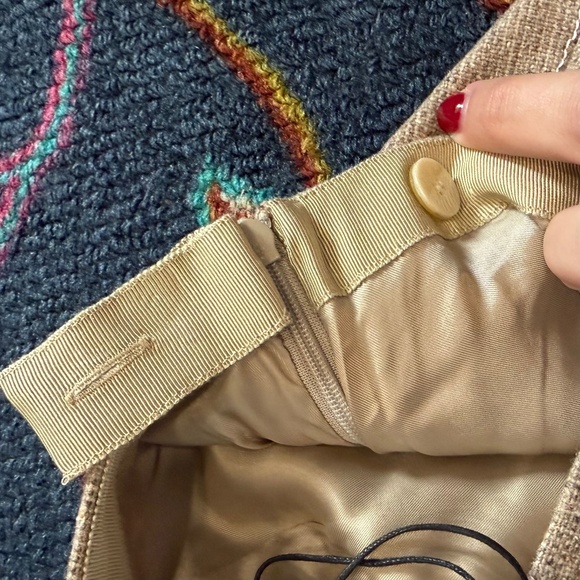 Theory Speckle Wool Skirt in Tan Size 00 - Picture 4 of 9